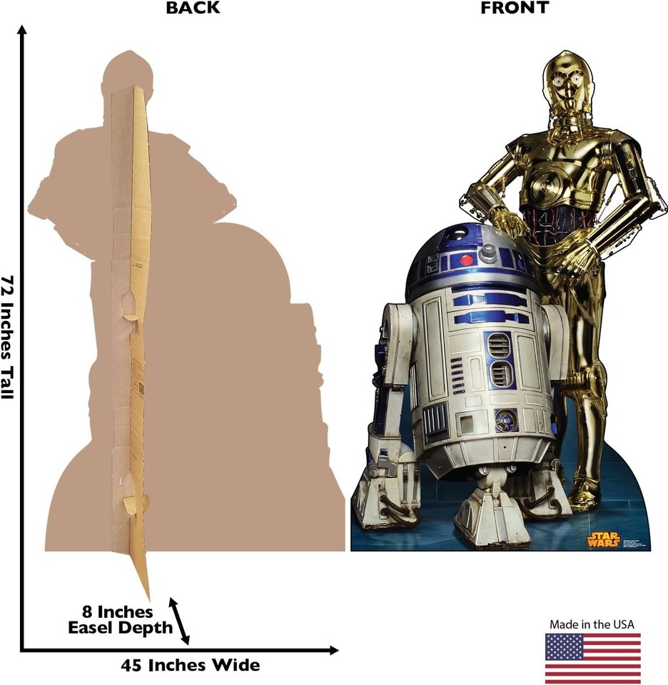 R2-D2 & C-3PO Star Wars Droids Lifesize CARDBOARD CUTOUT Standup ...