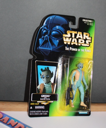 Star Wars Kenner The Power Of The Force Greedo mit Blaster Pistole 1996 C1 Spielzeug - Bild 5 von 8