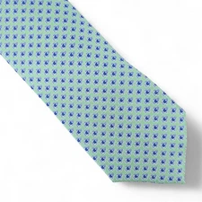 Club Room Men's Davie Mini Fish Print Tie Necktie Classic 3.25" Mint Green