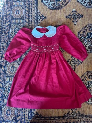 Christmas Long Sleeve Girls MC Collection Dress Size 4Y Red White