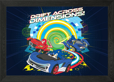 Sonic Racing: Dimensional Drift gerahmtes Wandbild Poster Leinwanddruck Bild