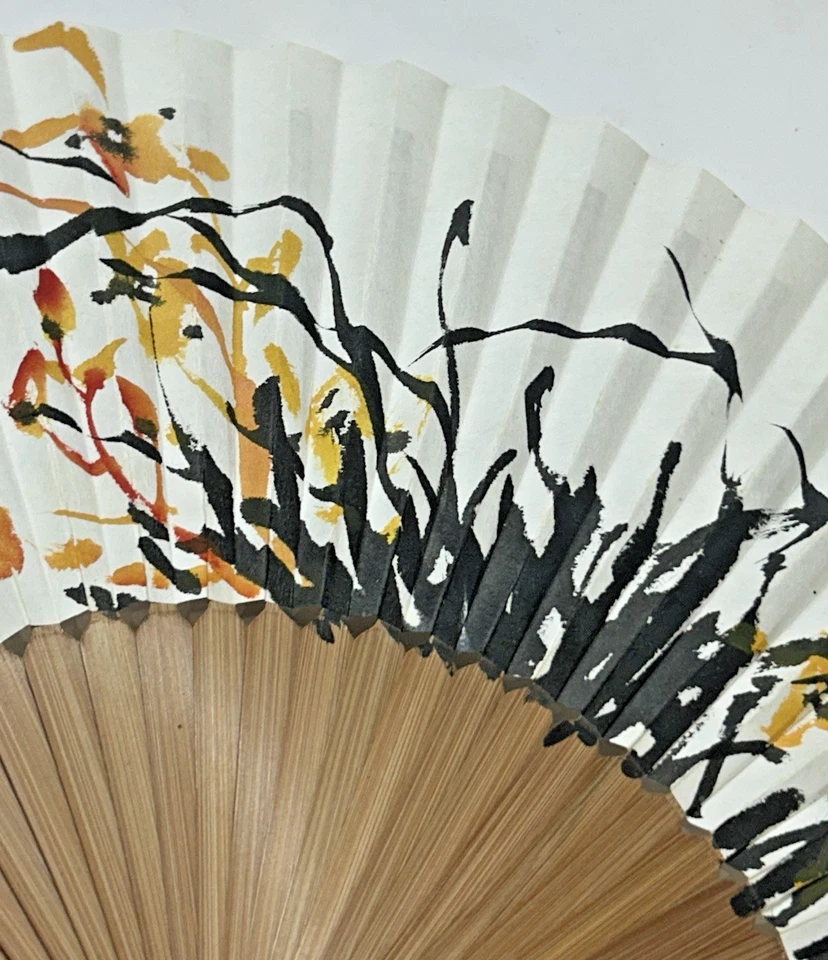 Abanico de mano plegable artesanías tradicionales coreanas de Japón diseño de boda vintage plegable Foto 4 de 4