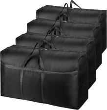 4 Pack 180L Extra Large Heavy Duty Storage Boxes with Lids for Moving House Big 