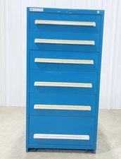 Stanley Vidmar Cabinet 6-Drawer Tool Cabinet Parts Storage 30" x 27-3/4" x 59"
