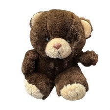 Vintage 1986 ETONE Brown Teddy Bear Plush Stuffed Animal Made in Korea 80s Toy
