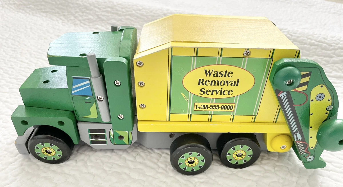 Yellow garbage deals truck toy
