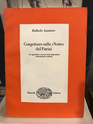 Raffaele Amaturo VERMUTUNGEN ÜBER DIE NACHT VON PARINI und Einaudi