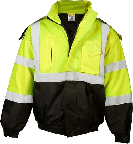 Kishigo Unisex High Visibility Waterproof Reflective Bomber Jacket JS121 Size M - product listing photo
