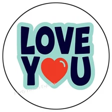 LOVE YOU ENVELOPE SEALS LABELS STICKERS PARTY FAVORS