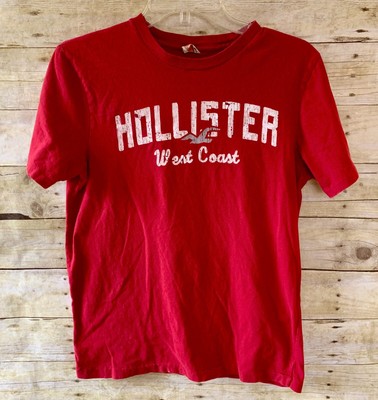 Distressed Red Mens Knit T-SHIRT Shirt 
