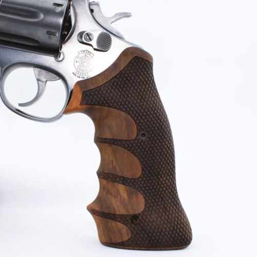 Gun grip Smith Wesson S&W N 44 Frame Round Butt Target Grip Handmade Walnut Wood