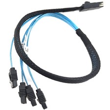Mini SAS SFF-8087 to SATA 7pin Cable 4 Way Female RAID HDD Drive Data Wire 1.6ft