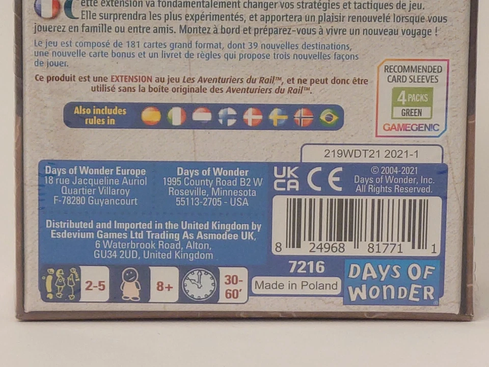 Ticket To Ride USA 1910 Expansion - NEW & OVP , Days of Wonder - Bild 4 von 4