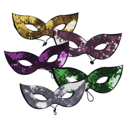 Adults / Kids Halloween Masquerade Carnival Festival Party Sequin Cat Eye Mask - Afbeelding 1 van 8