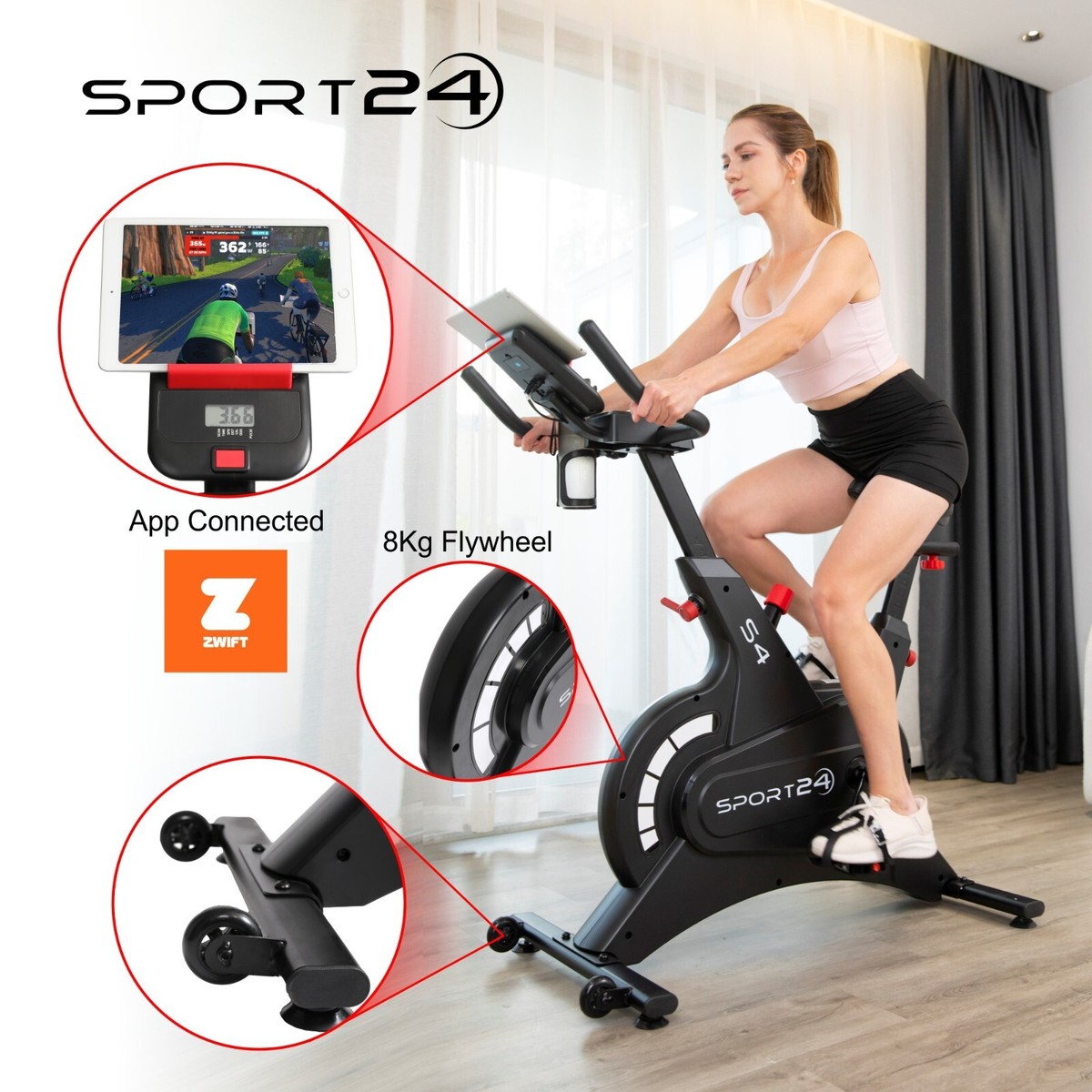 Exercise Spin Bike Indoor Home Gym Fitness Spinning Bicycle