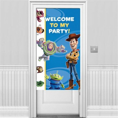 Disney Toy Story Woody Buzz Lightyear Birthday Party Door Banner