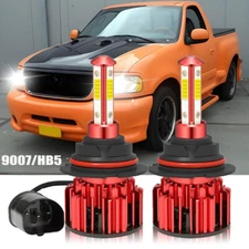 2x 9007 HB5 LED Headlight Bulbs Kit 6500K White High Low Beam Light Super Bright