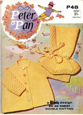 PETER PAN 48  BABY SUIT  VINTAGE KNITTING PATTERN