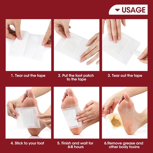 200PCS Detox Foot Patches Pads Lymphatic Drainage Ginger Body Toxins Cleansing - Picture 40 of 44
