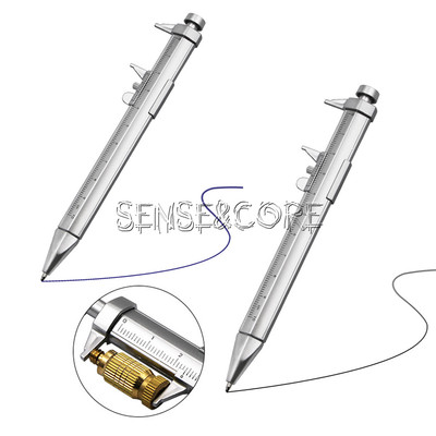 Multifunction Vernier Caliper Ballpoint Pen Black Blue Refills Stationery