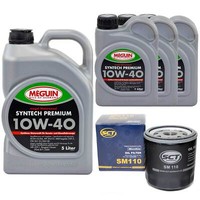 MotoröL Set Syntech 10W-40 Meguin 8 Liter + ÖLfilter FüR Alfa Romeo 164 GTV 2.0