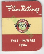 Vintage 1946 Weston Film Ratings