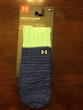 Under Armour Girls Favorite Knit Mittens Youth OSFA Blue NWT