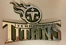 Tennessee Titans Auto Emblem, Silver Chrome Color, Raised Molded Shape Cut...