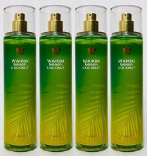 4 Bath  Body Works WAIKIKI BEACH COCONUT Fine Fragrance Mist Body Spray 8 oz
