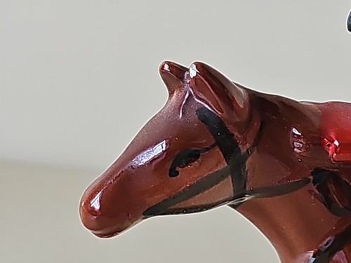 Vintage Japan Ceramic Figure With Thermometer Horse & Rider Chips Kitsch Retro - Picture 12 of 13