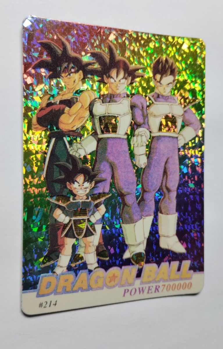 1999 DRAGON BALL Z Card #214 BARDOCK SON GOKU SON GOHAN VTG Foil