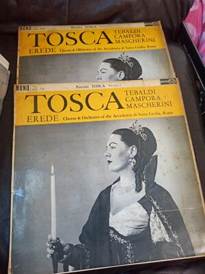 2 Lp Double Set Puccini Tosca Tebaldi Campora Mascherini Erede Acl 154, 155...