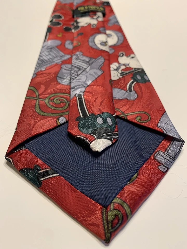 Vintage Disney Mickey Mouse Marching Band Olympia Men's Neck Tie - Image 4 of 4