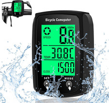 GPS Bike Computer19 Functions, IP54 Waterproof Speedometer, Backlit Touch Screen