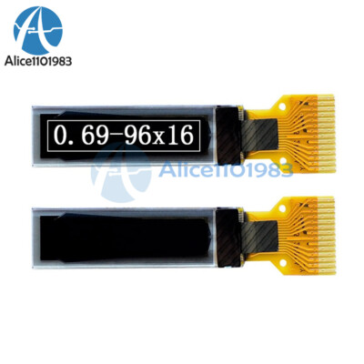 0.69 inch OLED Display Module 14PIN 96*16 White Light SSD1306 I2C IIC
