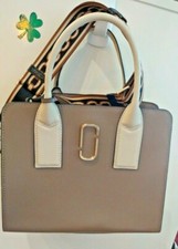 MARC JACOBS BIG SHOT Color Block Saffiano Lther LARGE Satchel French Gray Multi