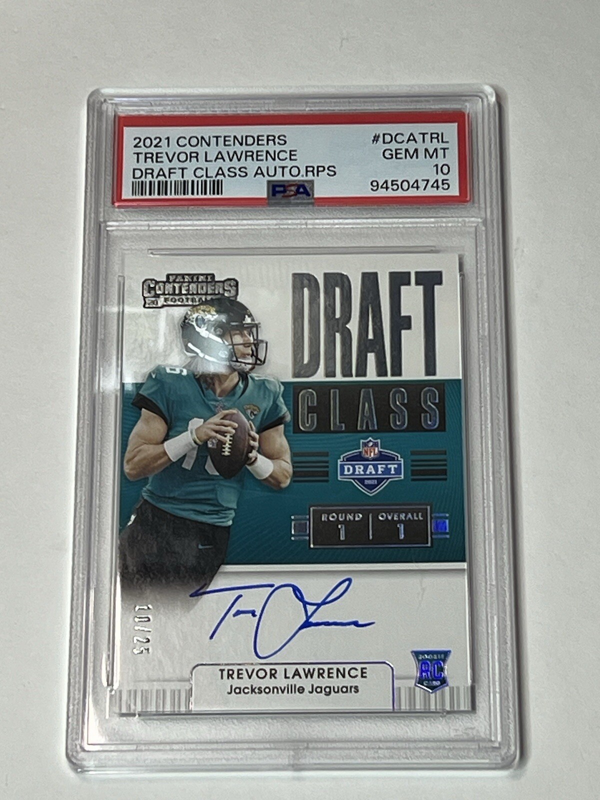Trevor Lawrence Panini Contenders Draft Class Autographs Rps #DCATRL Base