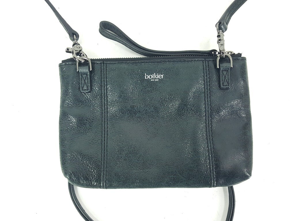 Botkier Black Leather Crossbody Clutch Handbag Bag eBay