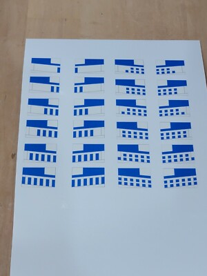 Custom  1-12.Blue Squadron Sticker Sheet for Star Wars Set 75218