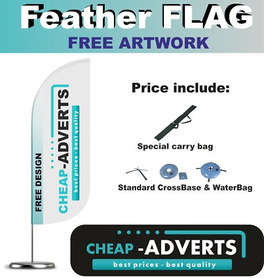 FEDERFAHNE 2,4m - Banner/Fahne/Outdoor Event Werbung