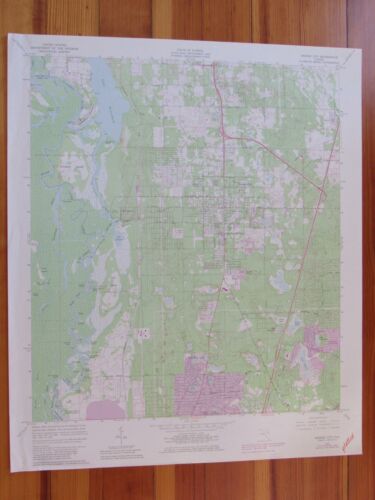 Carte originale vintage USGS Topo Orange City Florida 1981 - Photo 1 sur 1