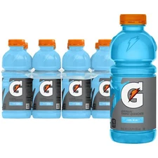 Gatorade Thirst Quencher Sports Drink Cool Blue 20oz Bottles 8 Pack Electroly...