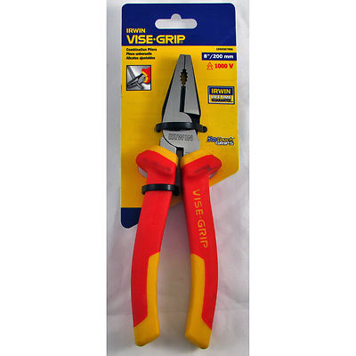 8'' Plier, High-Leverage Combination, 1000-Volt Insulated - IRWIN - 10505874NA