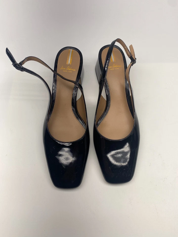 Zapatos de salón Sam Edelman Terra de charol negro talla 9 para mujer Foto 2 de 4
