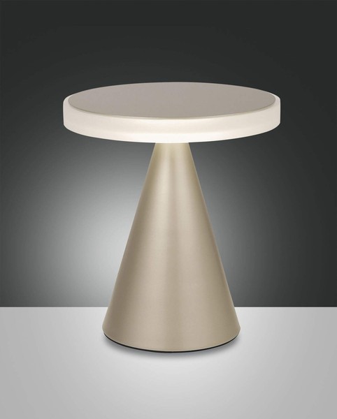 Fabas Luce Led Tischleuchte Neutra Ø240Mm 12W Warmweiß Gold Dimmbar-image