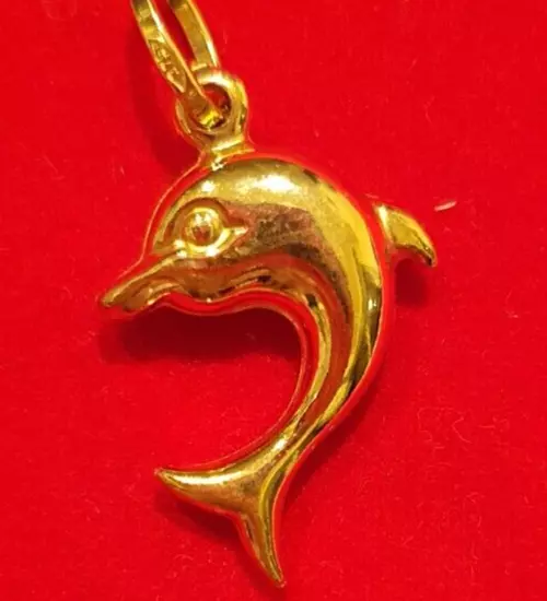 Gold dolphin shop charm