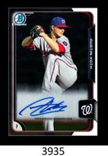 1-2015 BOWMAN CHROME PROSPECTS AUTO AUSTIN VOTH NATIONALS CARD#BCAP-AV