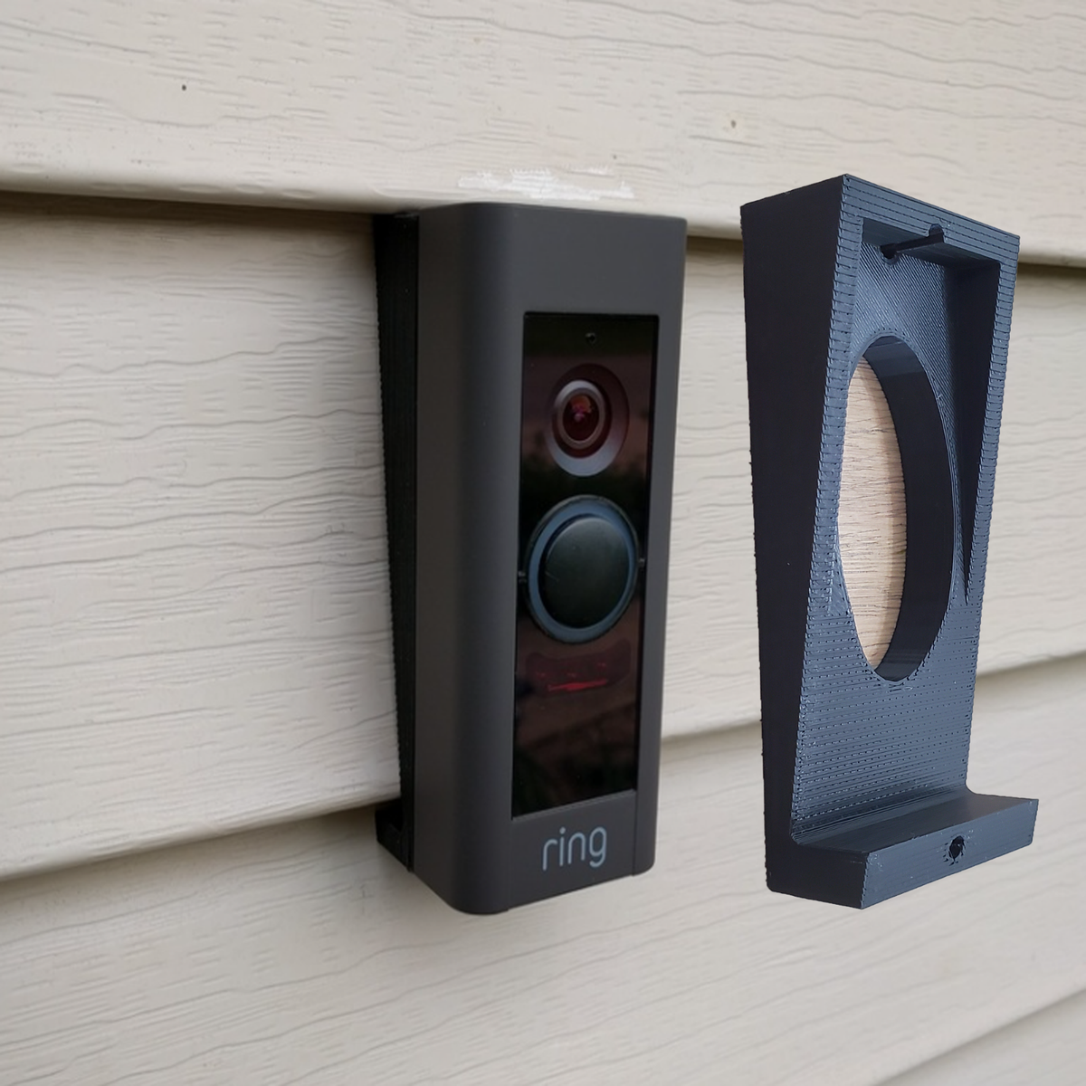 Ring Pro Doorbell Angle Adjustment Mount Wedge in Vinyl Siding