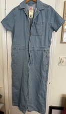 Levi's Heritage Short Sleeve Jumpsuit in Blue Denim Wash Size XLarge NWT