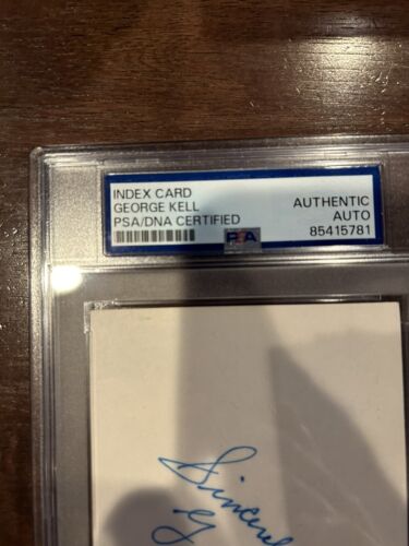 George Kell HOF Detroit Tigers 1946-1952 Signed 3x5 Index card PSA Authentic - Picture 3 of 4
